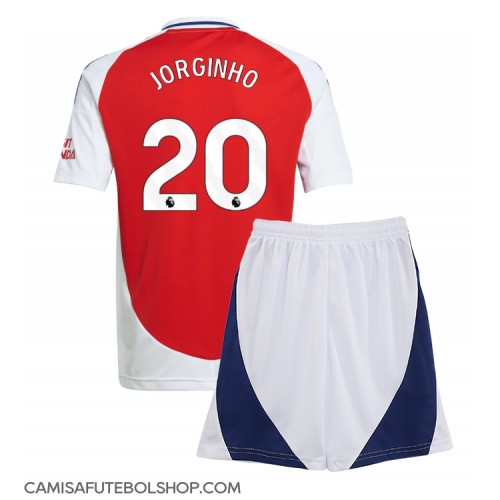 Camisa de time de futebol Arsenal Jorginho Frello #20 Replicas 1º Equipamento Infantil 2024-25 Manga Curta (+ Calças curtas)